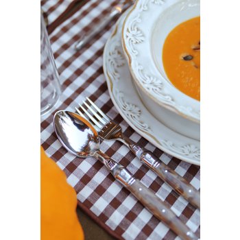 Couverts de table Jean Dubost Laguiole façon corne flammée made in France