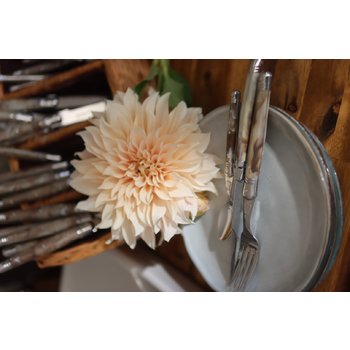 Couverts de table Jean Dubost Laguiole façon corne flammée fabrication française