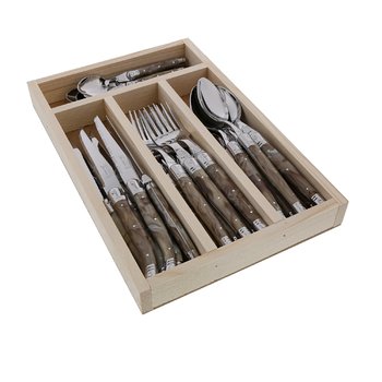 Couverts de table Jean Dubost Laguiole façon corne flammée made in France