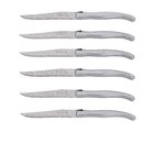 Couteaux Jean Dubost Laguiole tout inox lame décor damas, certifiés Origine France Garantie