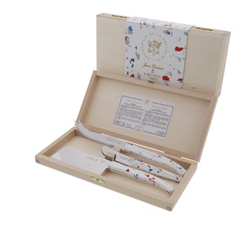 Coffret 3 couteaux &agrave; fromage Jean Dubost Sense collection Elys&eacute;e, fabrication fran&ccedil;aise