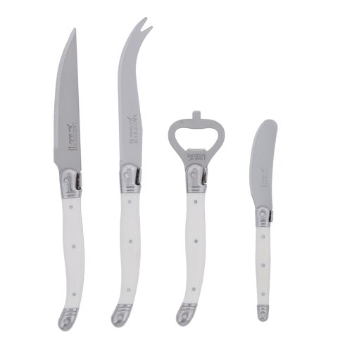 Jean Dubost Laguiole set brunch ABS blanc fabrique en France