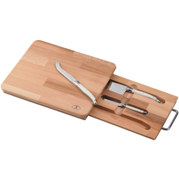 Planche à fromage avec 3 couteaux fromage Laguiole