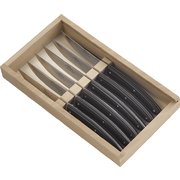 Coffret 6 couteaux Jean Dubost Le Thiers manches acrylique noir mat